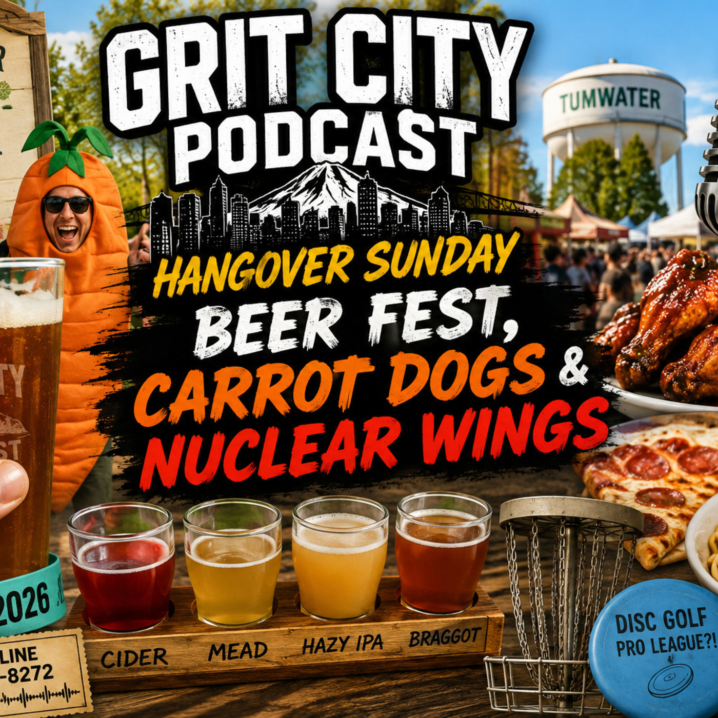 The Grit City Podcast: GCP: Hangover Sunday - Beer Fest, Carrot Dogs & Nuclear Wings