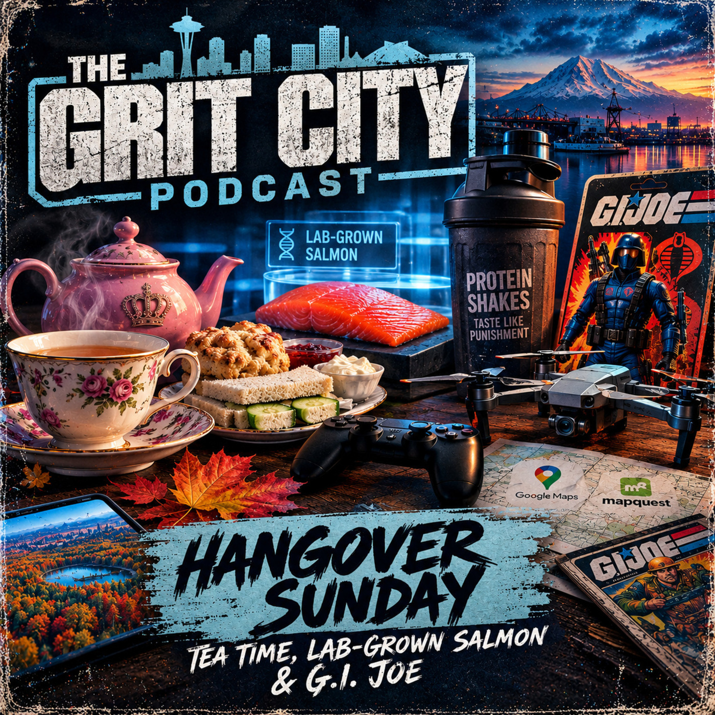 The Grit City Podcast: GCP - Hangover Sunday: Tea Time, Lab-Grown Salmon & G.I. Joe