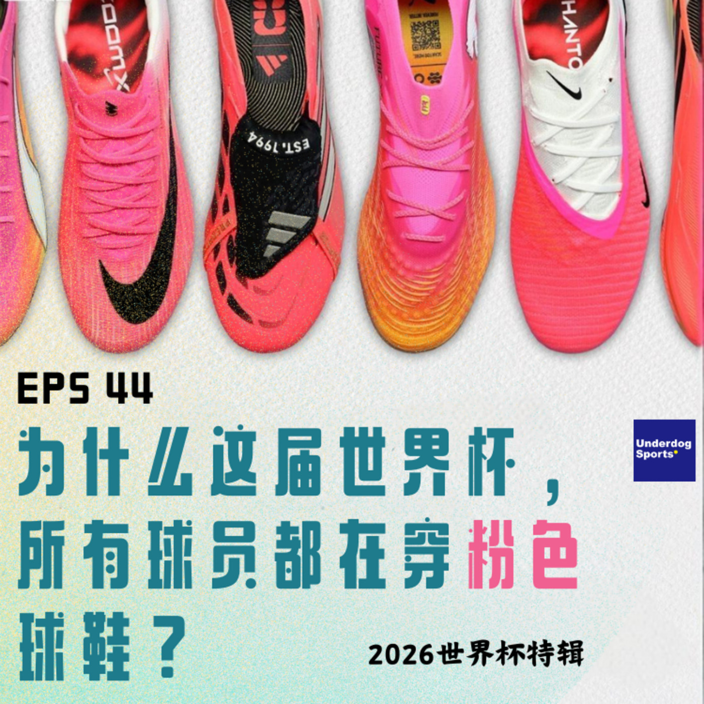Underdog Sports 44: 为什么这届世界杯，所有球员都在穿粉色球鞋？