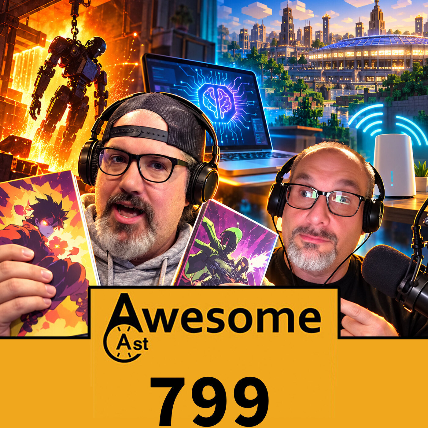 AwesomeCast: Tech and Gadget Talk: Running AI at Home, 5G Internet and Mike Tomlin’s Minecraft City | AwesomeCast 799