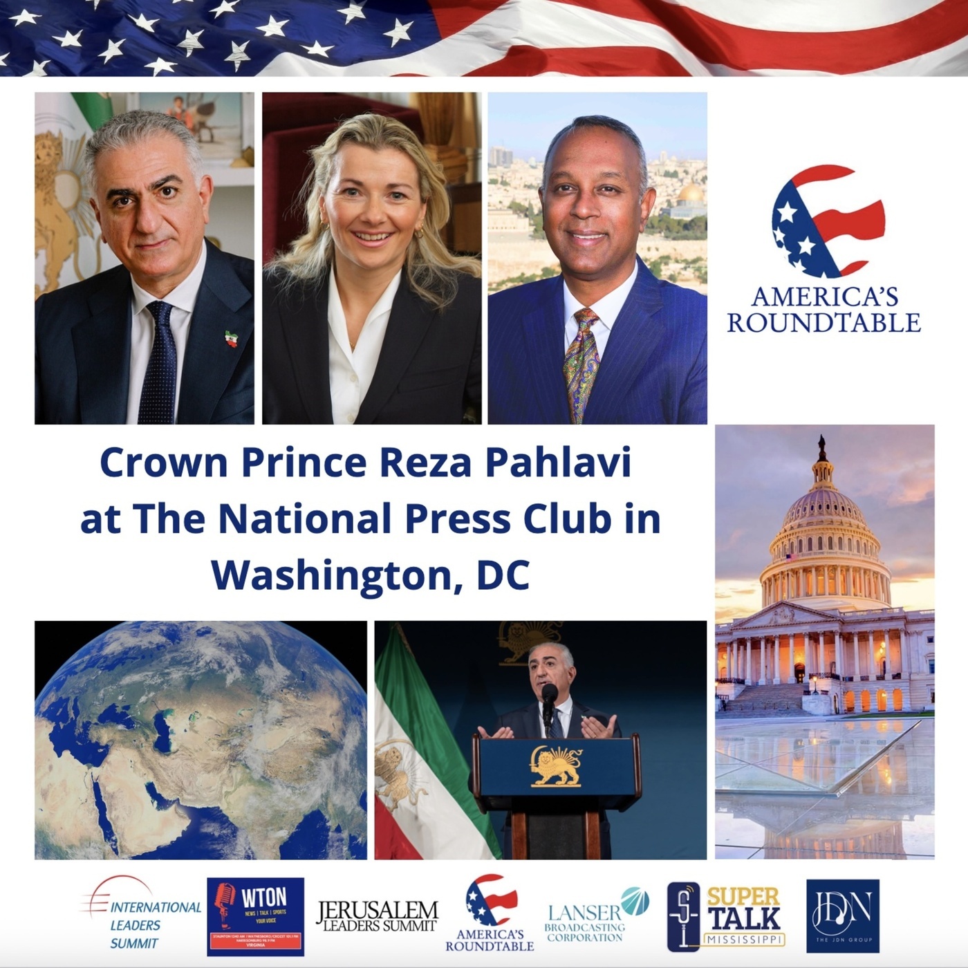 America's Roundtable | Iran's Exiled Crown Prince Reza Pahlavi on the Tehran Regime's Brutal Killings of Protestors | The National Press Club, Washington D.C., January 16, 2026