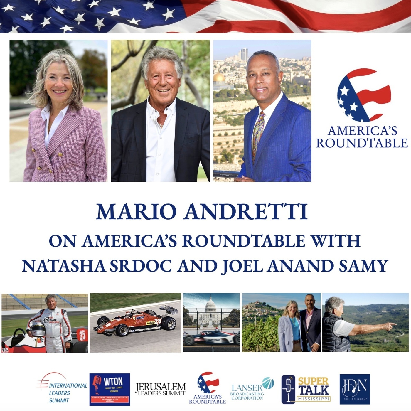 America's Roundtable mario-andretti-freedom-american-dream: America's Roundtable with Mario Andretti | An American Icon, Pioneer and Legend in Motorsports | The Pursuit of Freedom and Racing Toward the American Dream