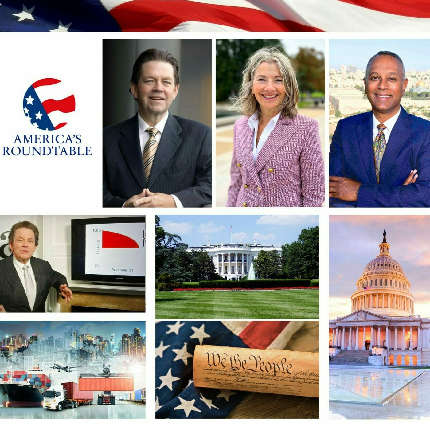 America's Roundtable dr-arthur-laffer-supply-side-economics-five-pillars-prosperity: America's Roundtable with Dr. Arthur Laffer  - Part I | The Five Pillars for Prosperity | Low Rate, Broad Based Flat Tax | Spending Restraints | Sound Money | Free Trade | Minimal Regulation 