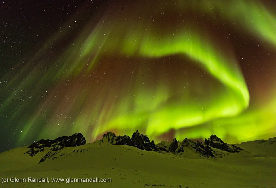 Aurora over Mt. Monolith