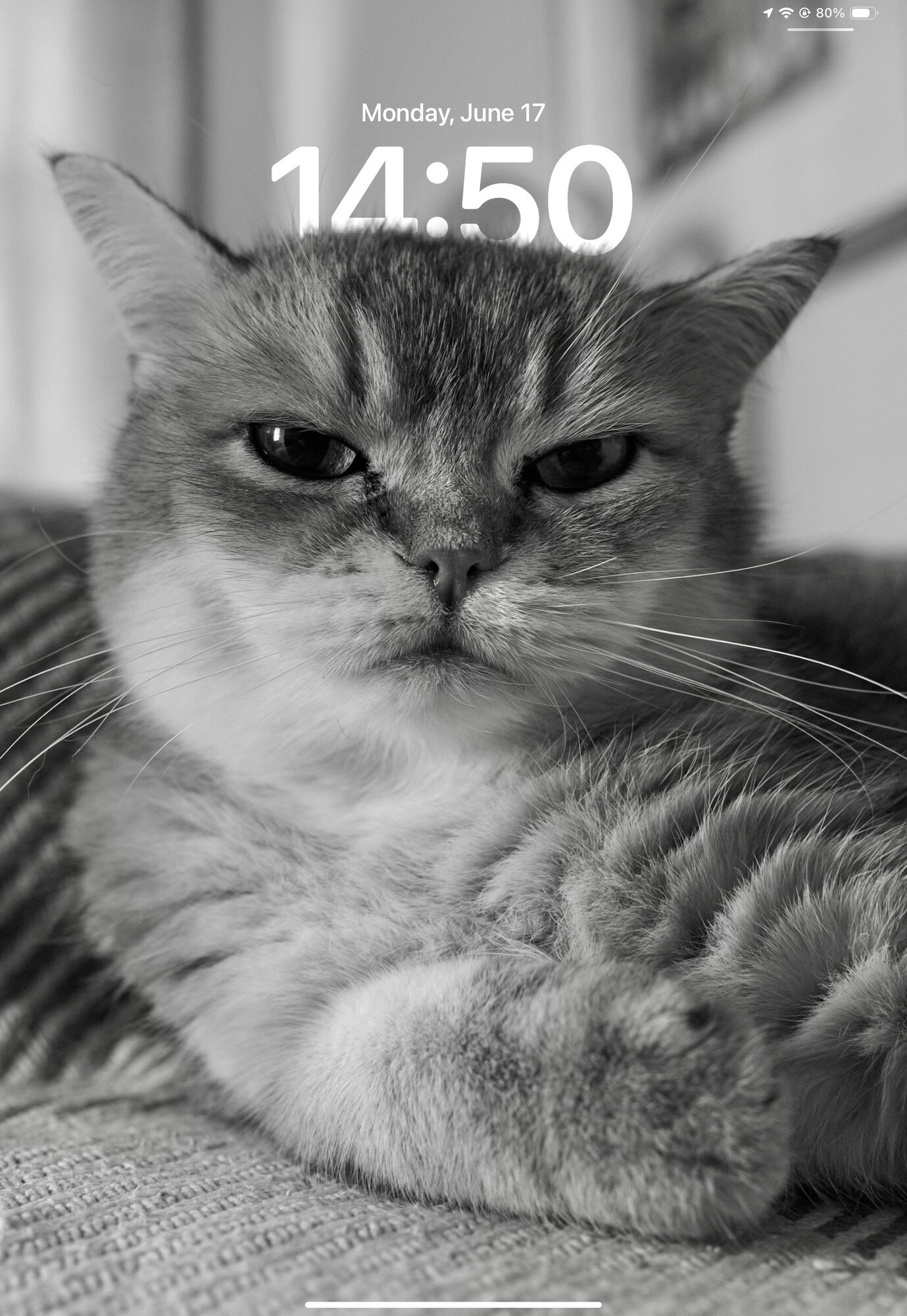 Kirk’s iPhone lock screen