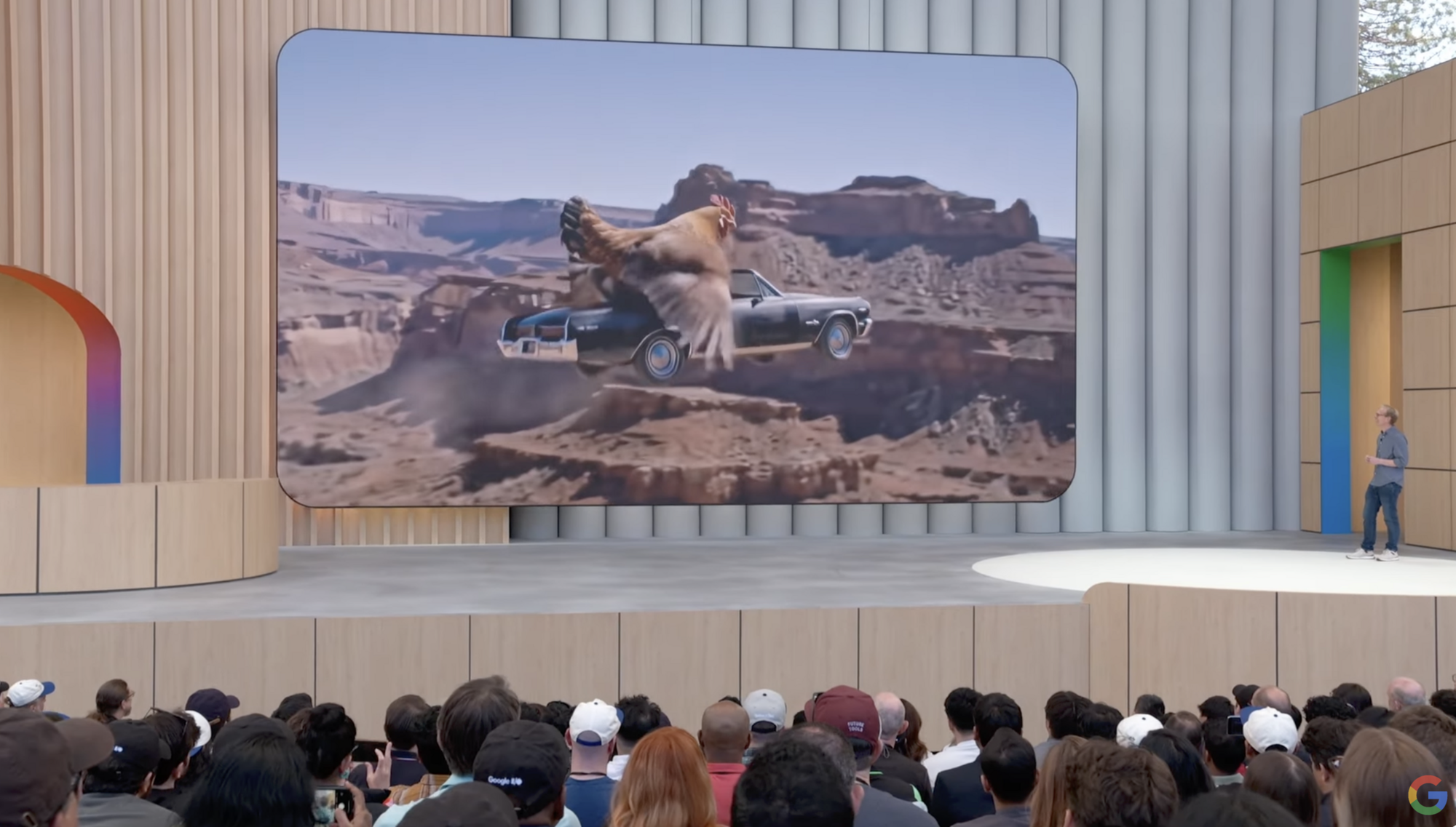 Marvel at the chicken car generated at Google I/O.