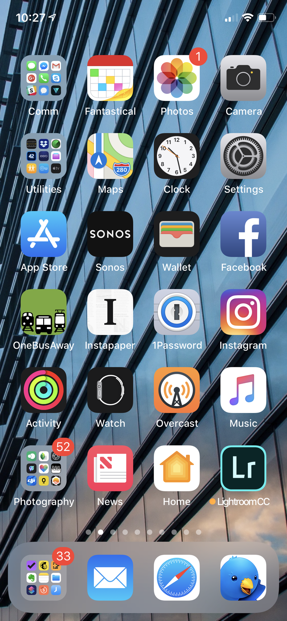 Jeff’s iPhone home screen