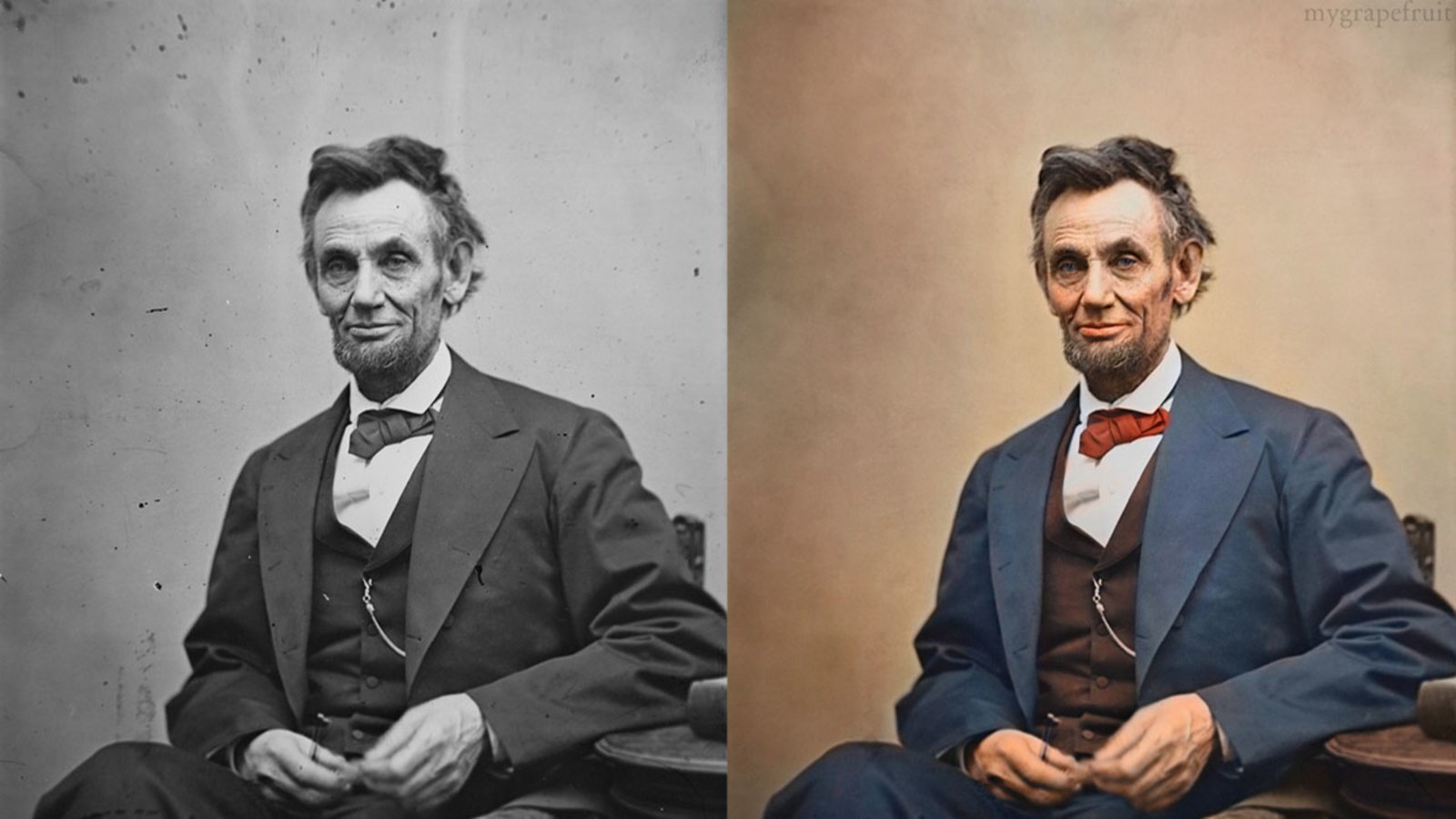 Sanna Dullaway’s colorization of a famous photo of Abraham Lincoln