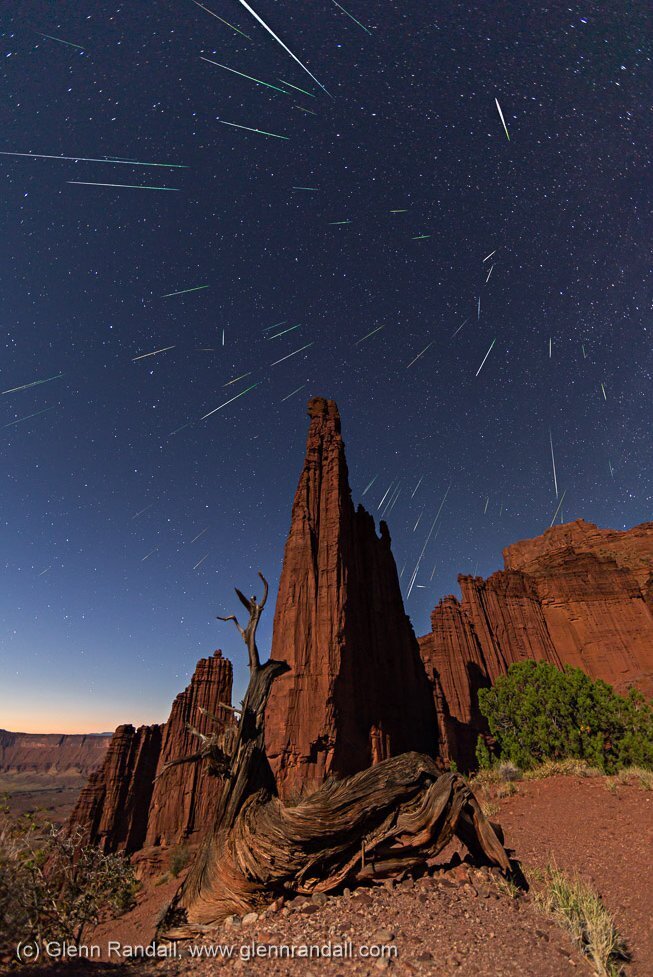 Perseid Meteor Shower over the Titan II