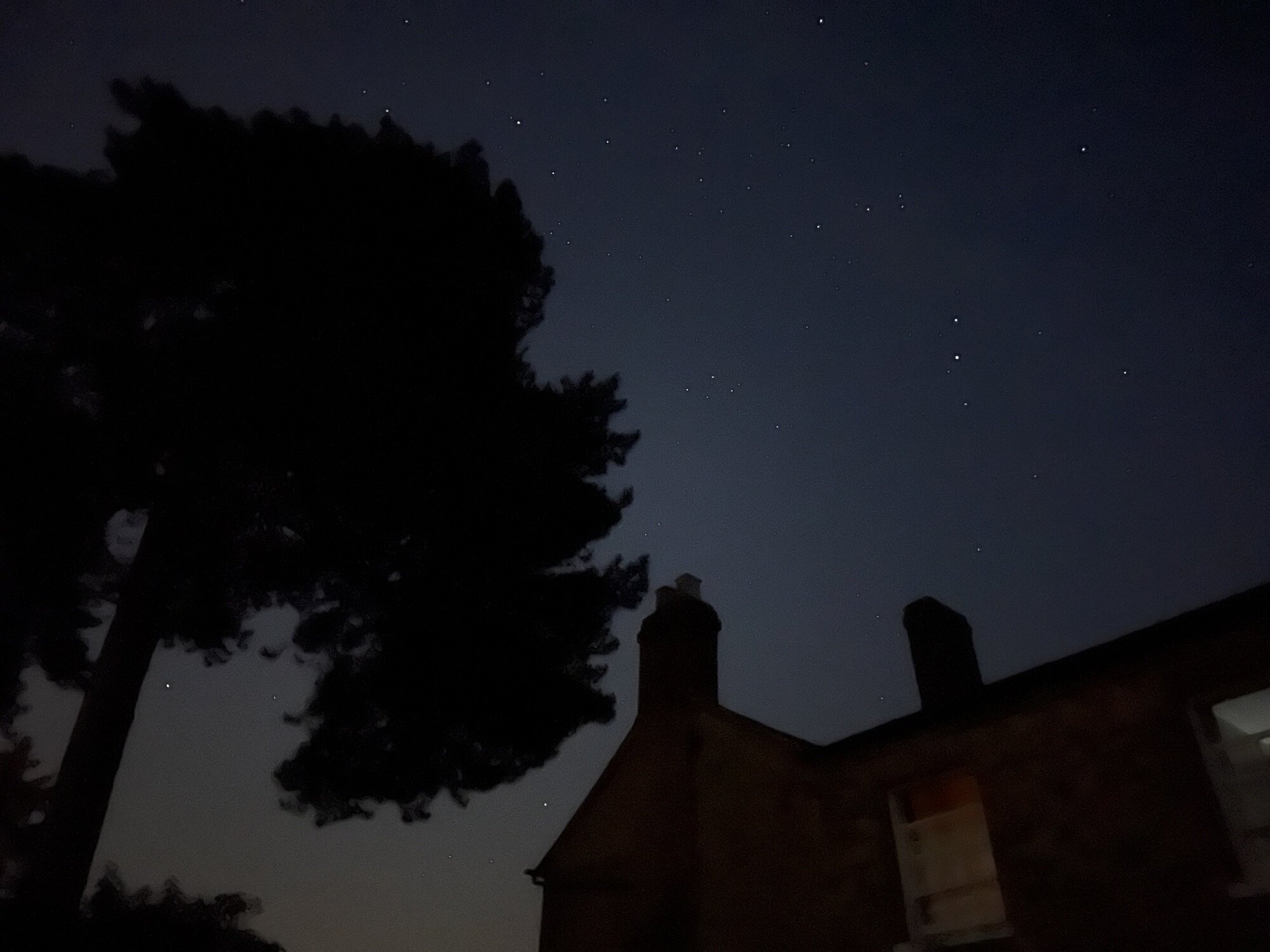 The night sky shot handheld with the iPhone. (Photo: Kirk McElhearn)